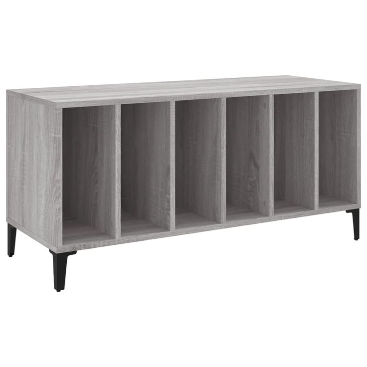 Säilytyskaappi LP-levyille harmaa Sonoma 100x38x48 cm puu (31987)
