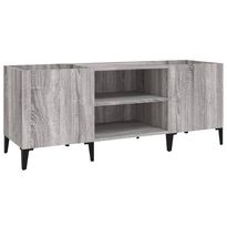 Säilytyskaappi LP-levyille harmaa Sonoma 121x38x48 cm puu (31939)