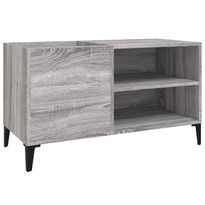 Säilytyskaappi LP-levyille harmaa Sonoma 84,5x38x48 cm puu (31955)