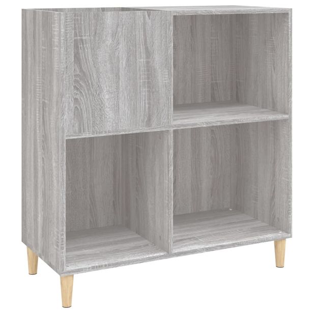 Säilytyskaappi LP-levyille harmaa Sonoma 84,5x38x89 cm puu (31995)