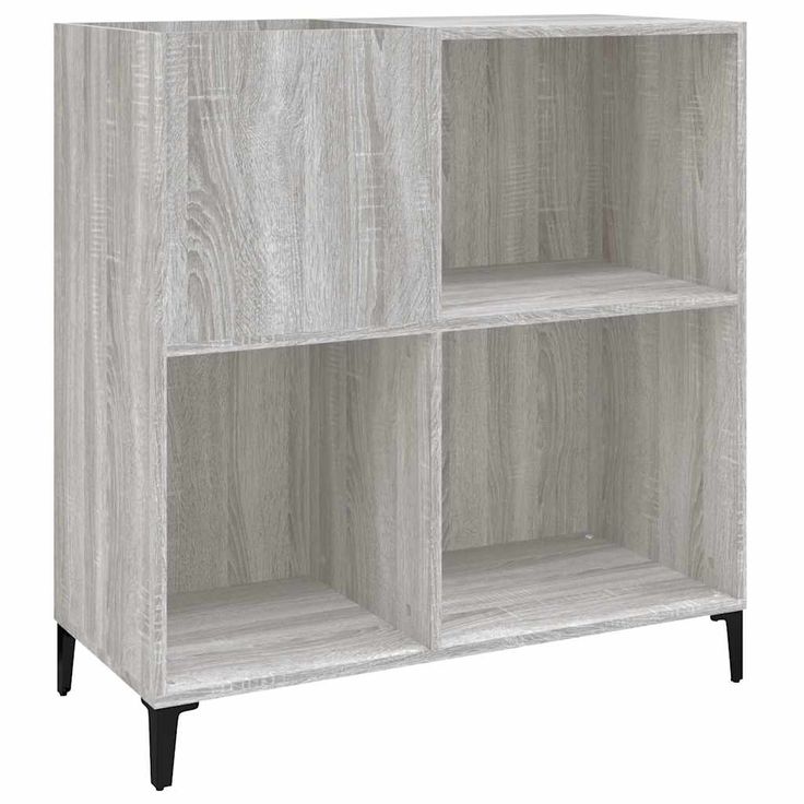 Säilytyskaappi LP-levyille harmaa Sonoma 84,5x38x89 cm puu (32003)