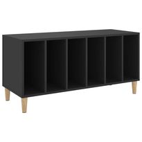 Säilytyskaappi LP-levyille musta 100x38x48 cm tekninen puu (31974)