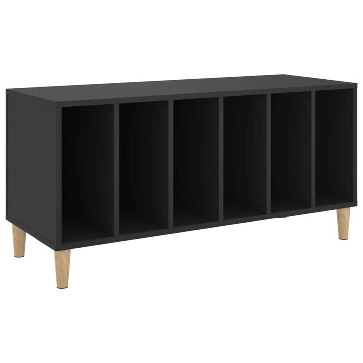 Säilytyskaappi LP-levyille musta 100x38x48 cm tekninen puu (31974)