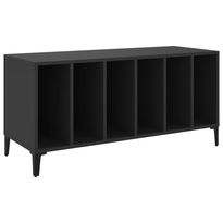 Säilytyskaappi LP-levyille musta 100x38x48 cm tekninen puu (31982)