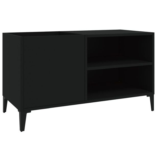 Säilytyskaappi LP-levyille musta 84,5x38x48 cm tekninen puu (31950)