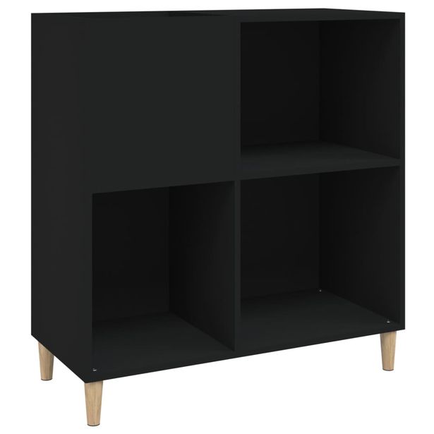 Säilytyskaappi LP-levyille musta 84,5x38x89 cm tekninen puu (31990)