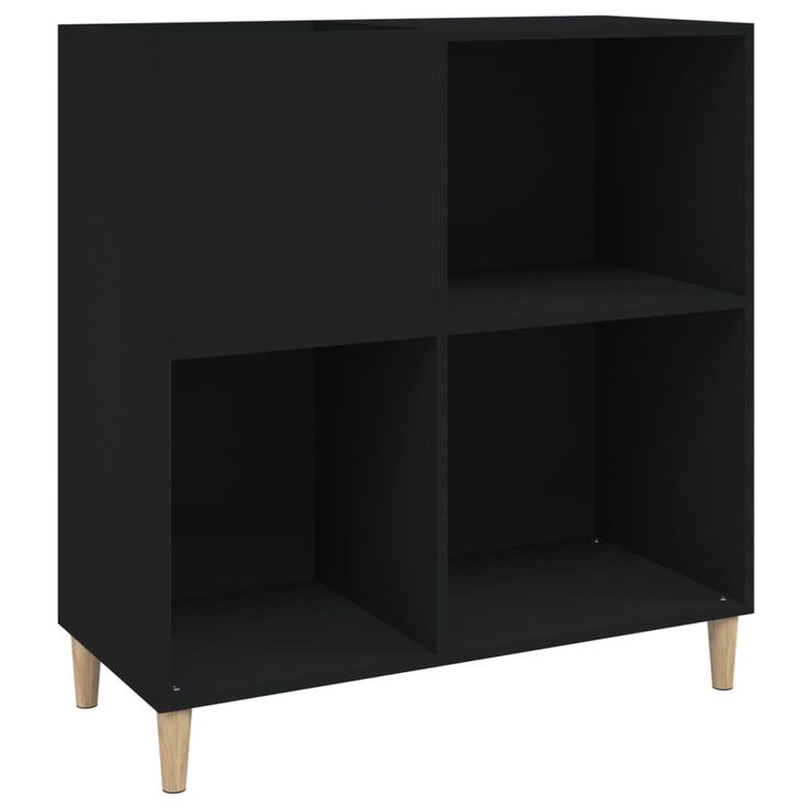 Säilytyskaappi LP-levyille musta 84,5x38x89 cm tekninen puu (31990)