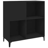Säilytyskaappi LP-levyille musta 84,5x38x89 cm tekninen puu (31998)