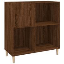 Säilytyskaappi LP-levyille ruskea tammi 84,5x38x89 cm puu (31996)