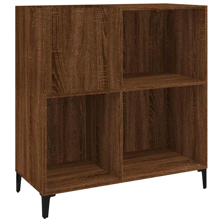 Säilytyskaappi LP-levyille ruskea tammi 84,5x38x89 cm puu (32004)