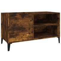 Säilytyskaappi LP-levyille savutammi 84,5x38x48 cm tekninen puu (31954)