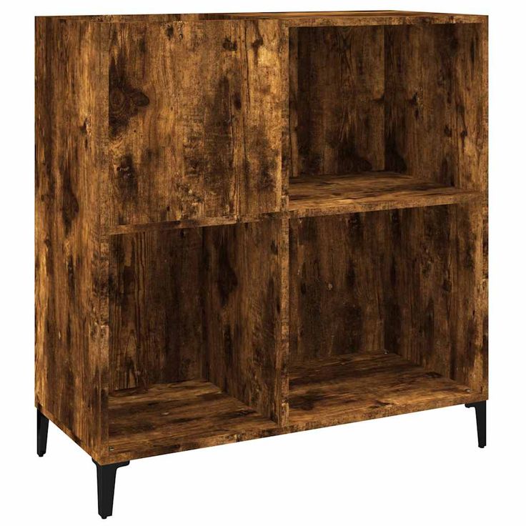 Säilytyskaappi LP-levyille savutammi 84,5x38x89 cm tekninen puu (32002)