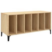 Säilytyskaappi LP-levyille Sonoma-tammi 100x38x48 cm puu (31984)