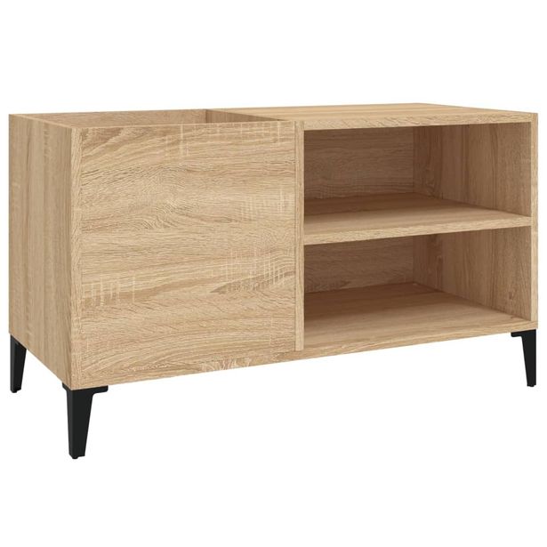 Säilytyskaappi LP-levyille Sonoma-tammi 84,5x38x48 cm puu (31952)