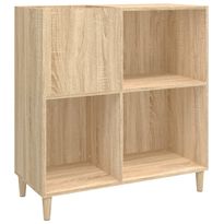 Säilytyskaappi LP-levyille Sonoma-tammi 84,5x38x89 cm puu (31992)