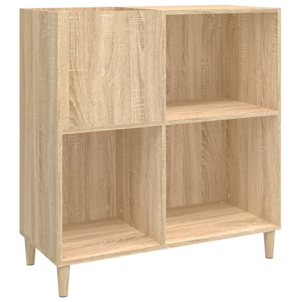 Säilytyskaappi LP-levyille Sonoma-tammi 84,5x38x89 cm puu (31992)