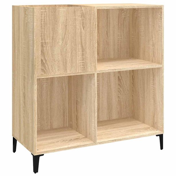 Säilytyskaappi LP-levyille Sonoma-tammi 84,5x38x89 cm puu (32000)