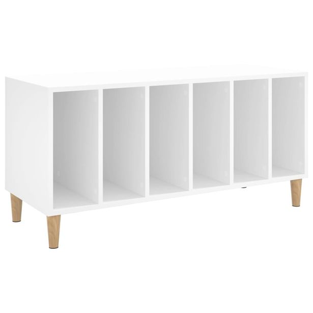 Säilytyskaappi LP-levyille valkoinen 100x38x48 cm tekninen puu (31973)