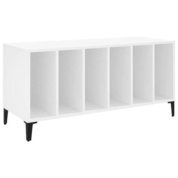 Säilytyskaappi LP-levyille valkoinen 100x38x48 cm tekninen puu (31981)