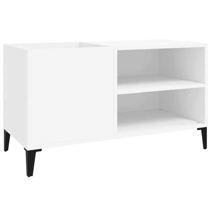Säilytyskaappi LP-levyille valkoinen 84,5x38x48 cm tekninen puu (31949)
