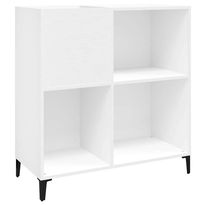 Säilytyskaappi LP-levyille valkoinen 84,5x38x89 cm tekninen puu (31997)