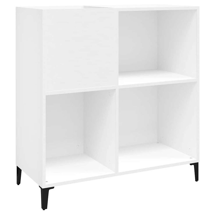 Säilytyskaappi LP-levyille valkoinen 84,5x38x89 cm tekninen puu (31997)