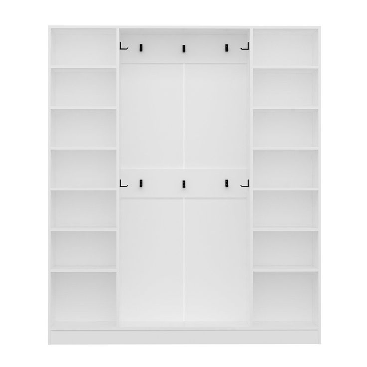 Säilytyskokonaisuus eteiseen Linento Furniture Kale - 8120, valkoinen