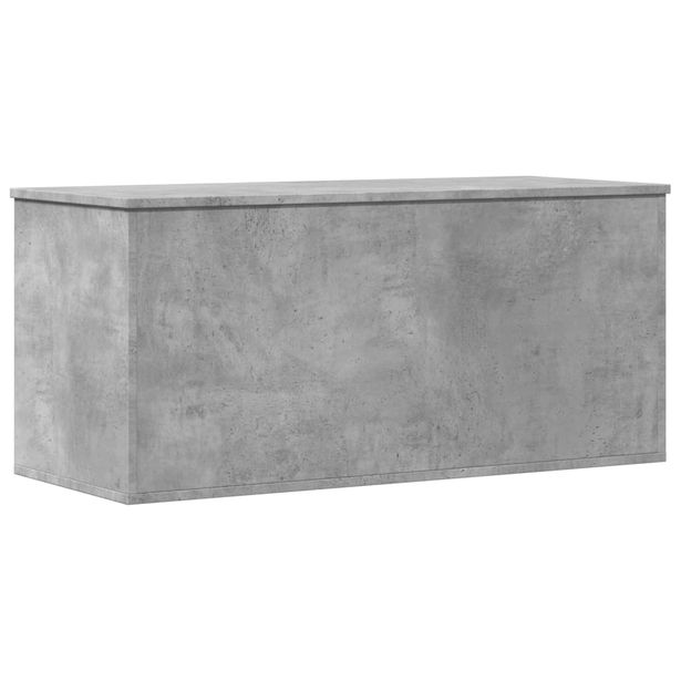 Säilytyslaatikko betoninharmaa 100x42x46 cm tekninen puu (40663)