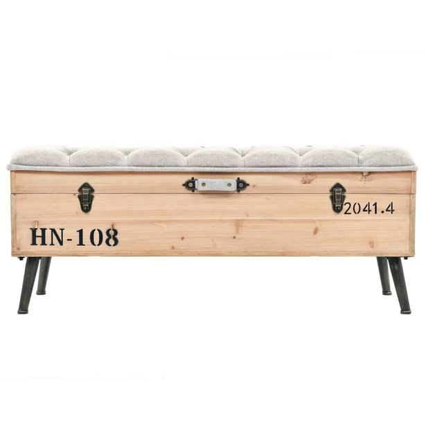 Säilytyspenkki 110 cm täysi kuusi (39294)