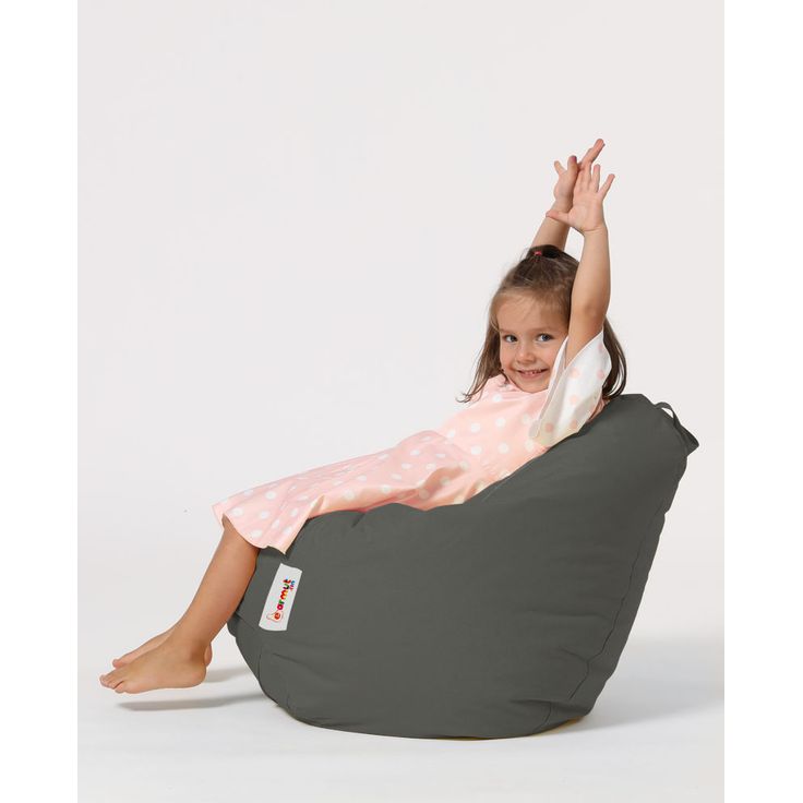 Säkkituoli ulos Linento Garden Premium Kids, harmaa