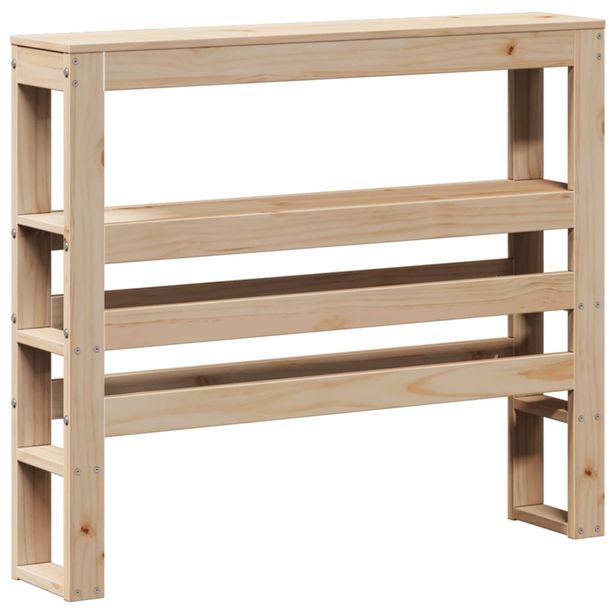 Sängynpääty hyllyillä 100 cm täysi mänty (50893)