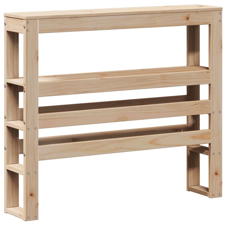 Sängynpääty hyllyillä 100 cm täysi mänty (50893)