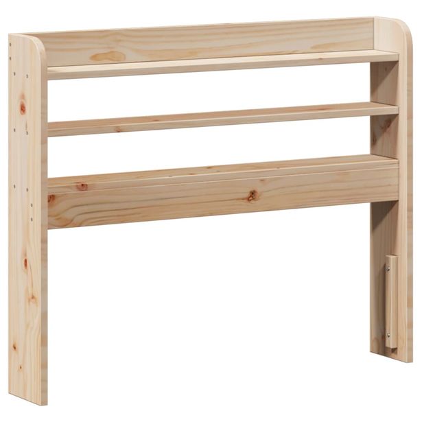 Sängynpääty hyllyillä 100 cm täysi mänty (50959)