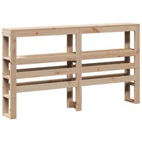 Sängynpääty hyllyillä 160 cm täysi mänty (50878)