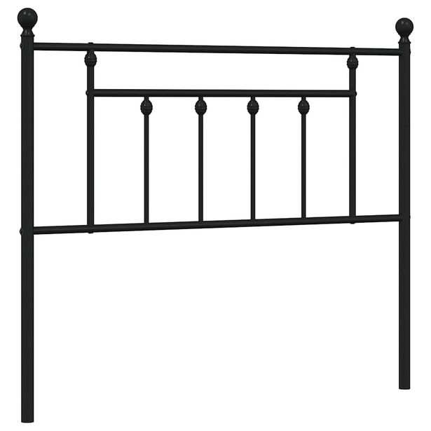 Sängynpääty metalli musta 100 cm (53566)