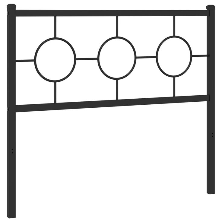 Sängynpääty metalli musta 100 cm (76255)