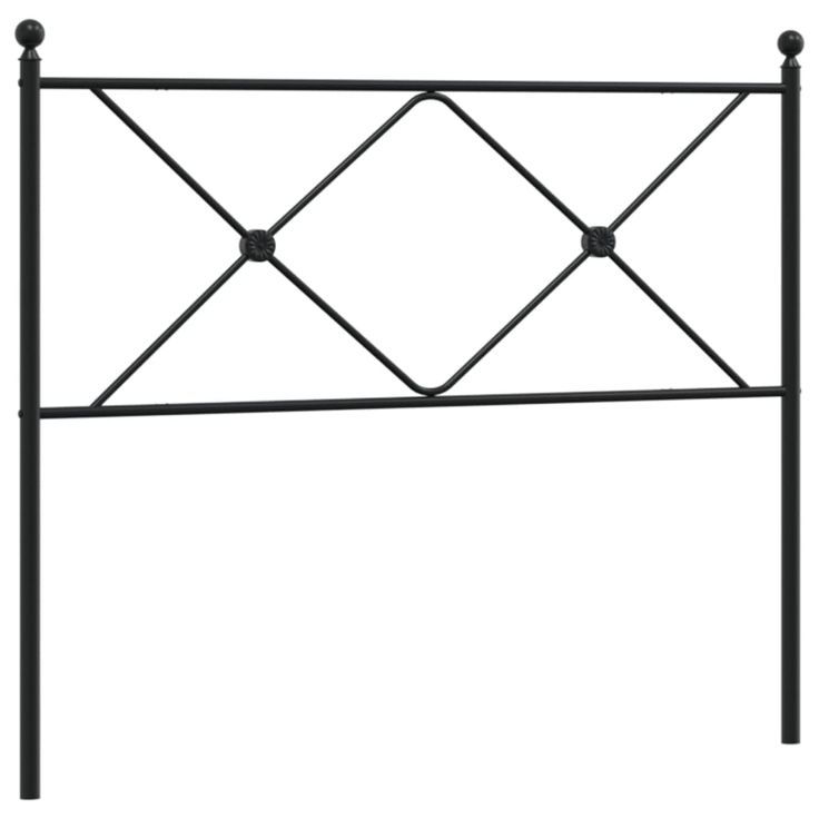 Sängynpääty metalli musta 100 cm (76531)