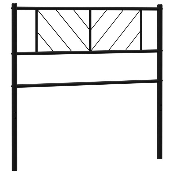 Sängynpääty metalli musta 107 cm (72209)