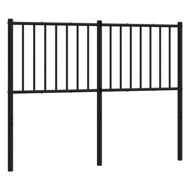 Sängynpääty metalli musta 120 cm (50895)