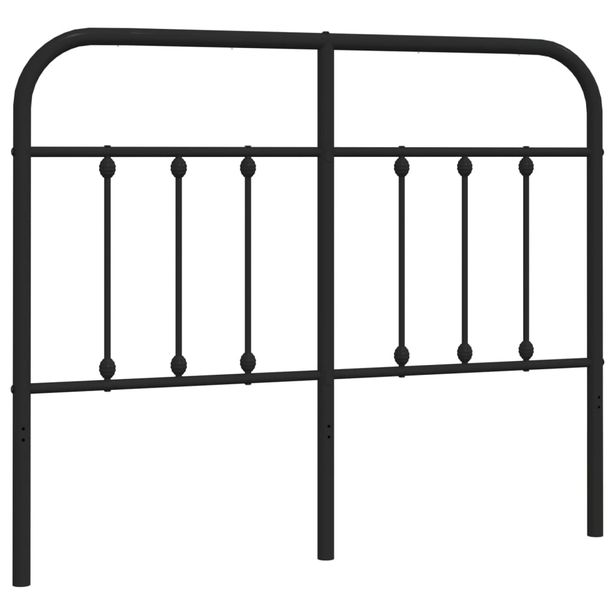 Sängynpääty metalli musta 120 cm (52609)
