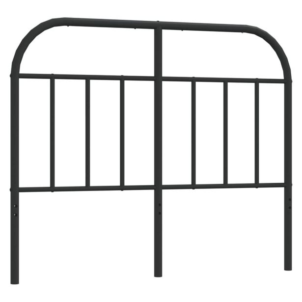 Sängynpääty metalli musta 120 cm (53666)