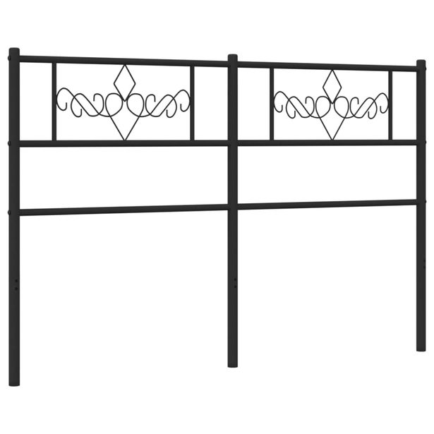 Sängynpääty metalli musta 120 cm (55298)