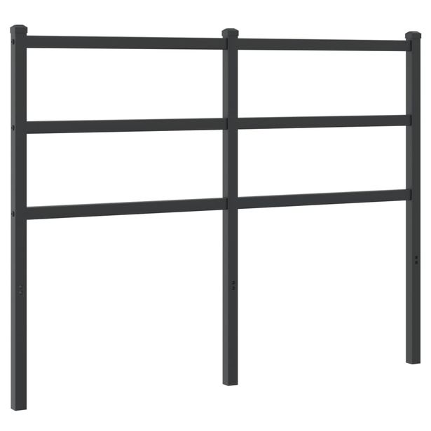 Sängynpääty metalli musta 120 cm (55396)