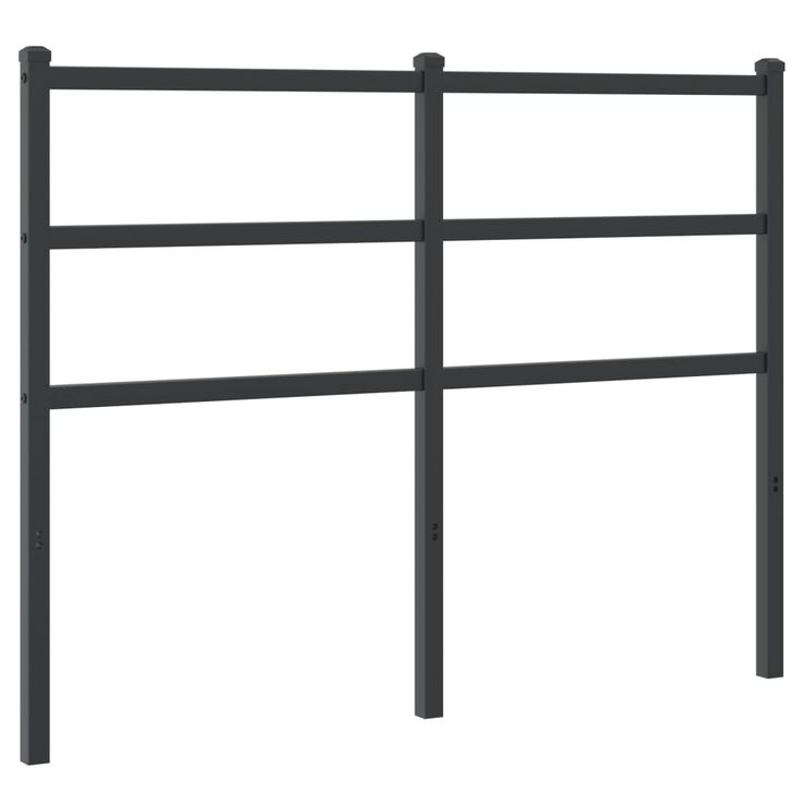 Sängynpääty metalli musta 120 cm (55396)