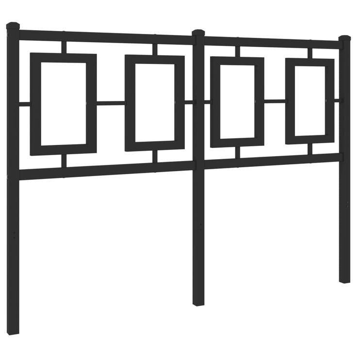 Sängynpääty metalli musta 120 cm (74272)