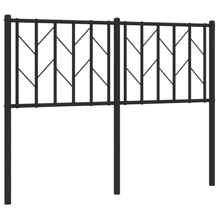 Sängynpääty metalli musta 120 cm (74468)