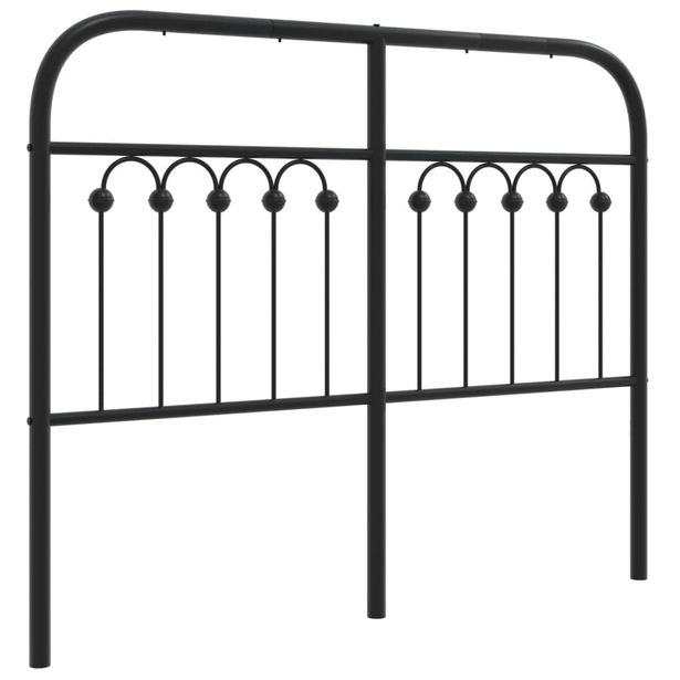 Sängynpääty metalli musta 120 cm (76631)