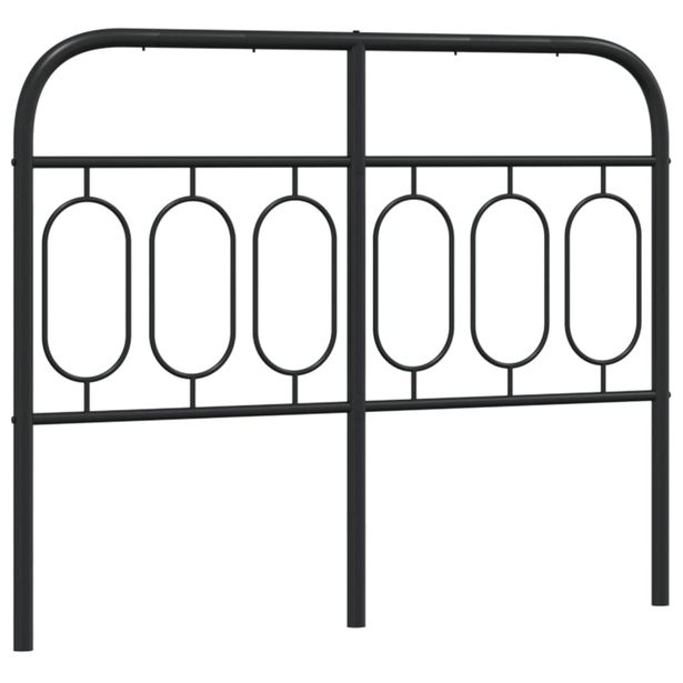 Sängynpääty metalli musta 120 cm (77148)