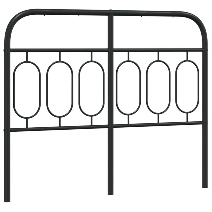 Sängynpääty metalli musta 120 cm (77148)