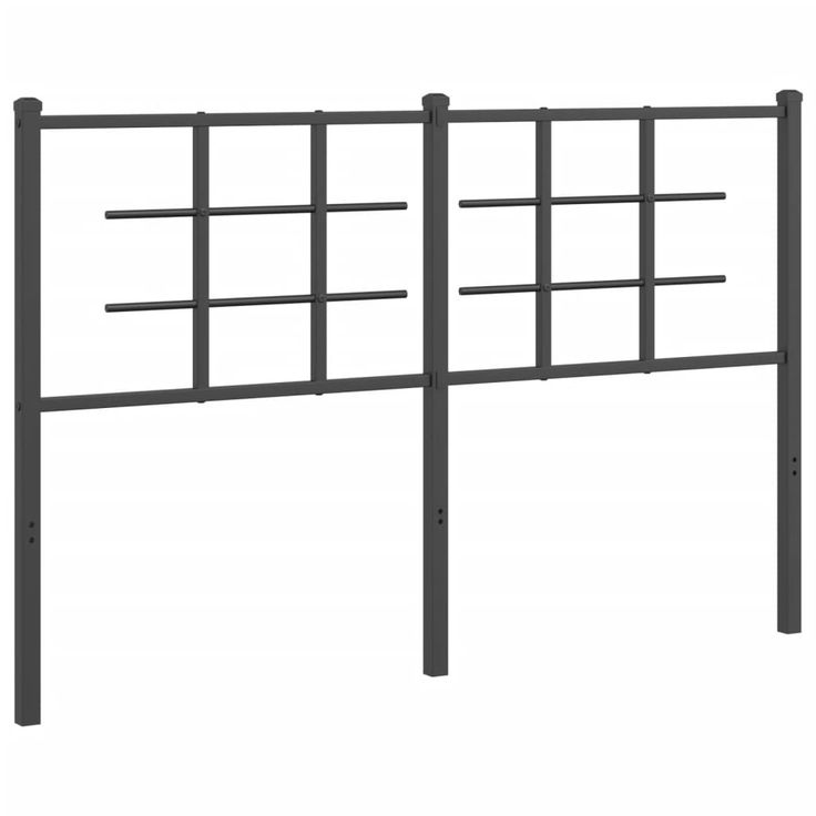 Sängynpääty metalli musta 135 cm (55593)